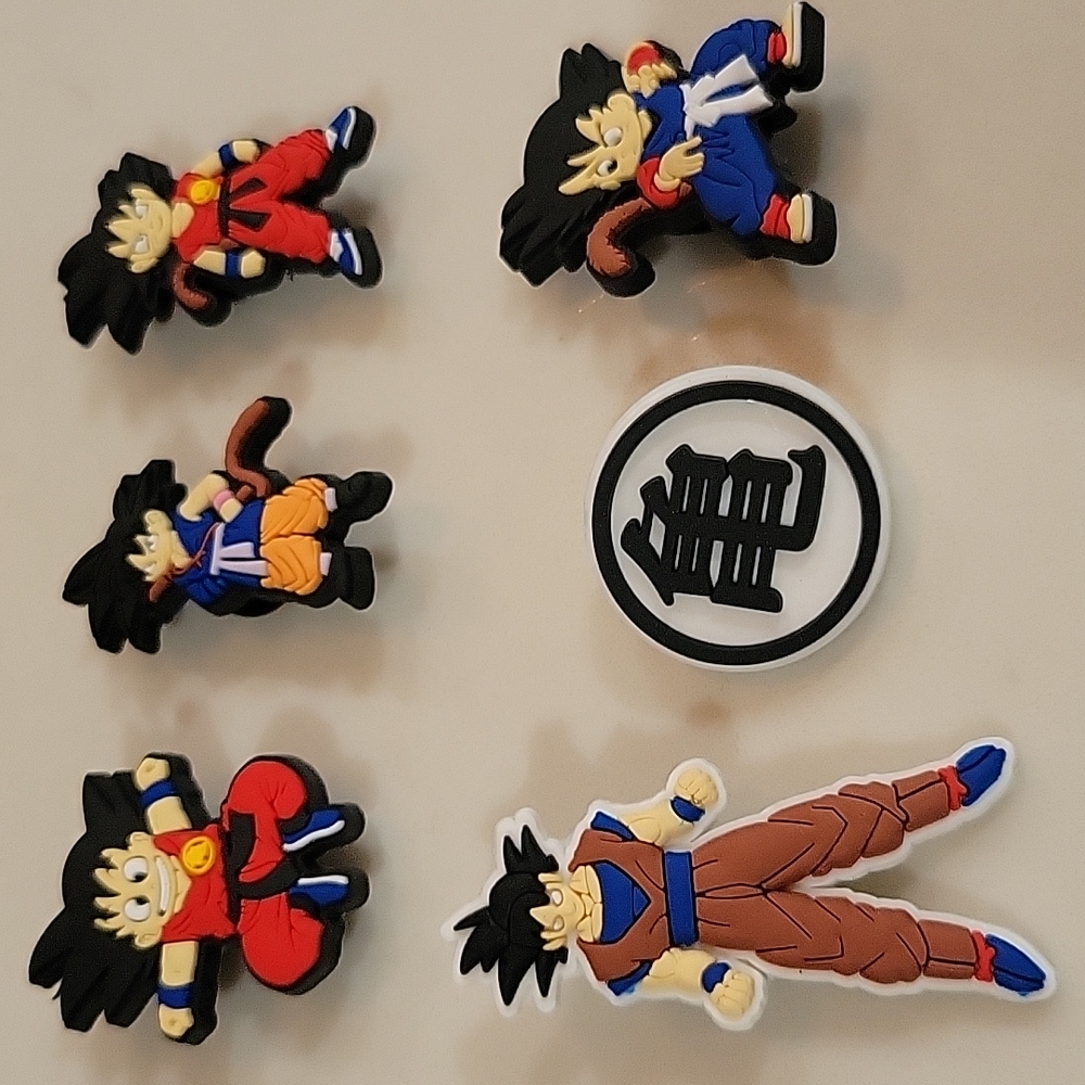 6pcs Dragon Ball Z Characters Croc Shoe Charms - Picture 3 of 3